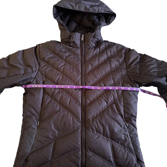 Patagonia Hooded Goose Down Long Parka Jacket Coat Womens Med M Brown Puff 1123 - Picture 10 of 16